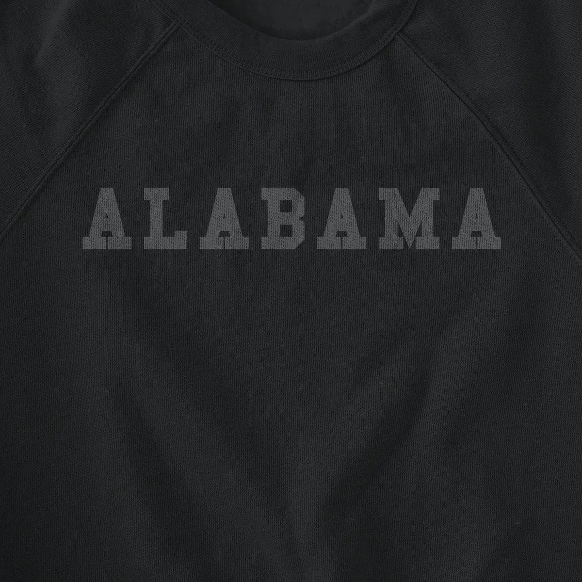 Alabama Black on Black design close-up