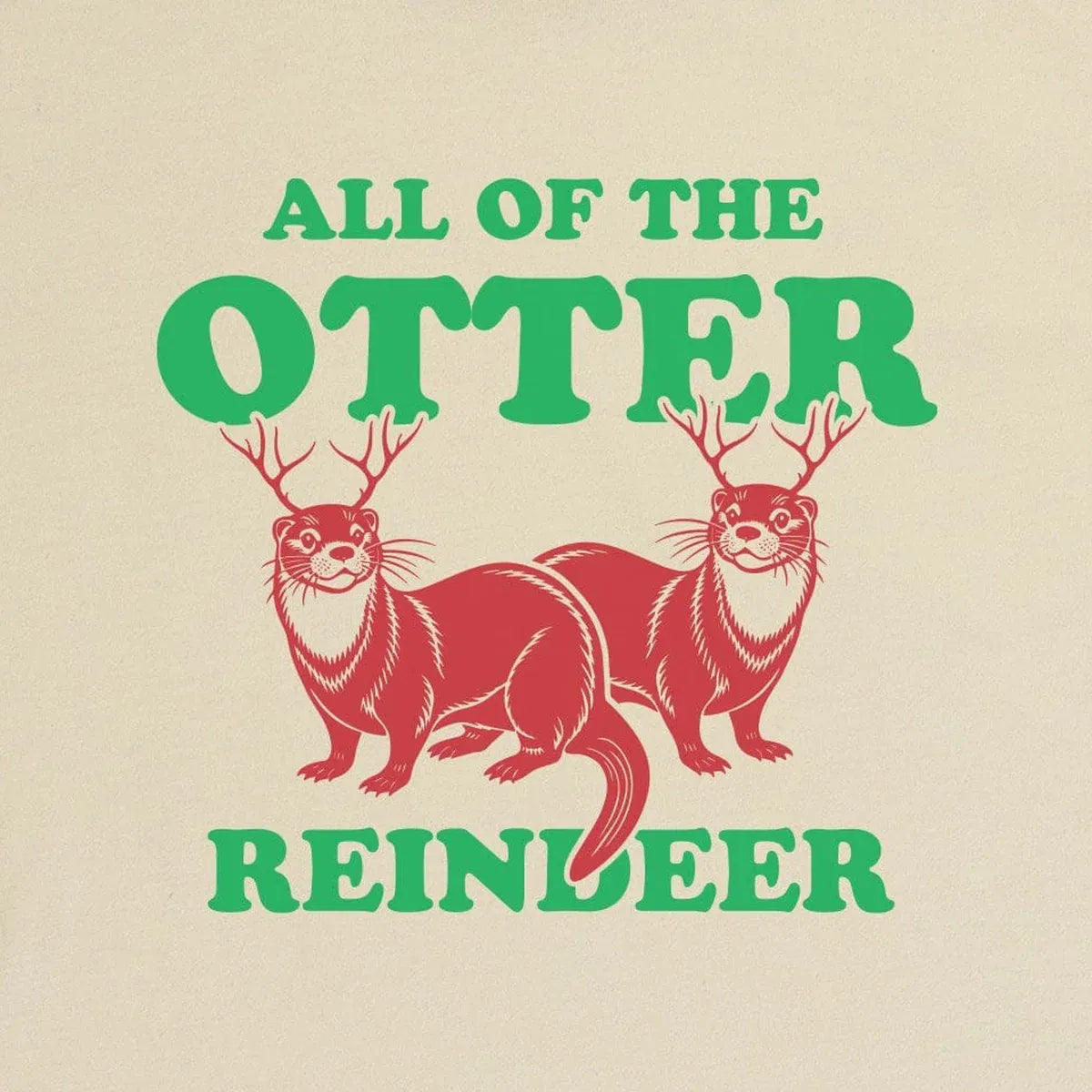 All of the Otter Reindeer design close-up
