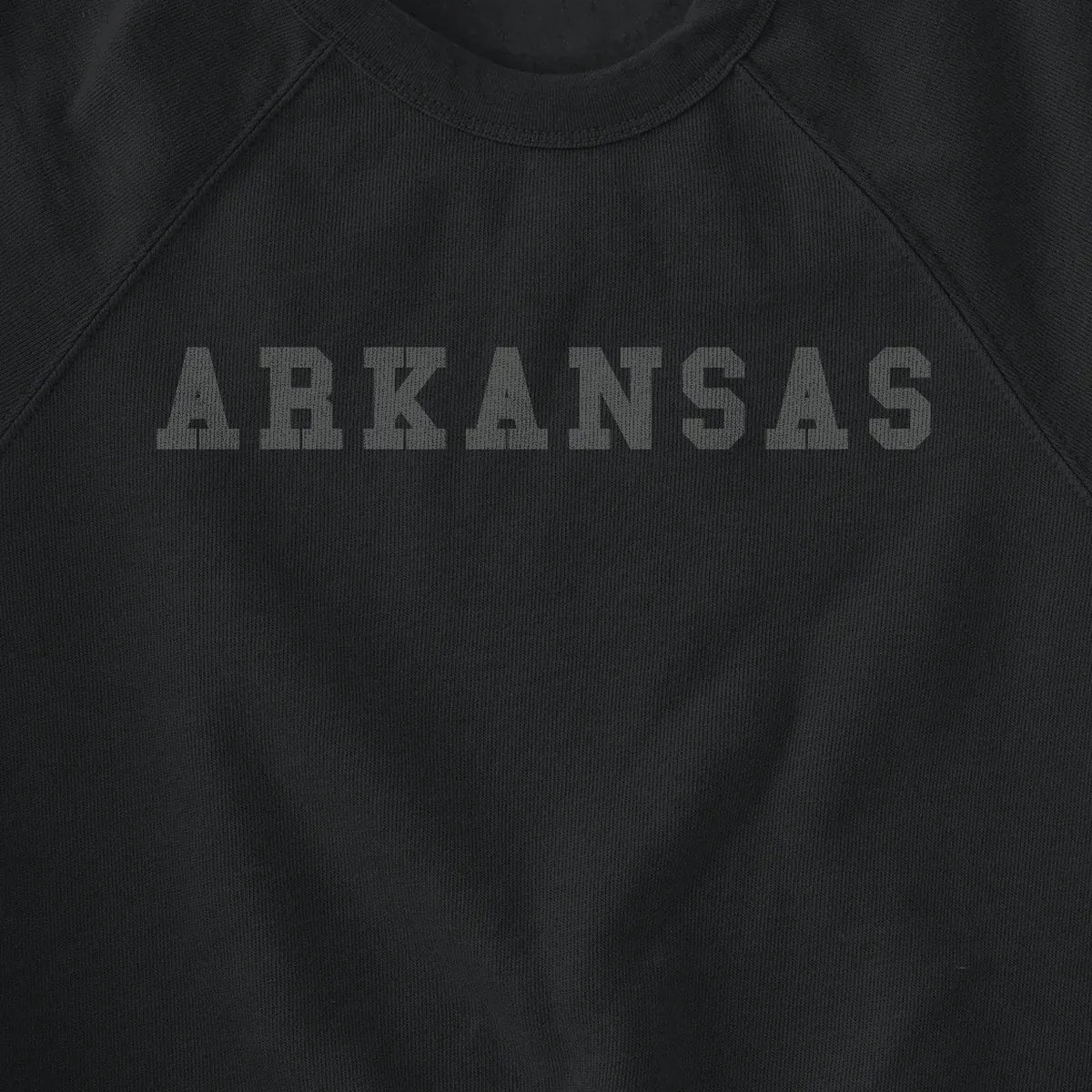 Arkansas Black on Black design close-up