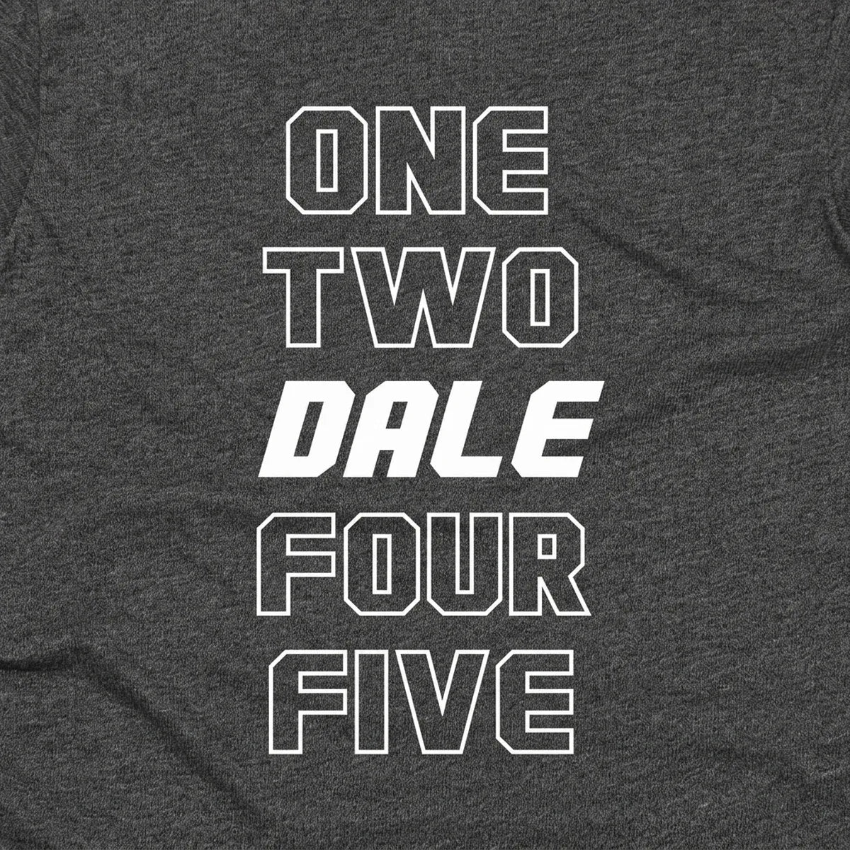 Count on Dale design close-up