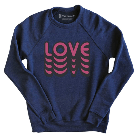 Love Stacked Crew neck The Home T XS Sweatshirt Navy