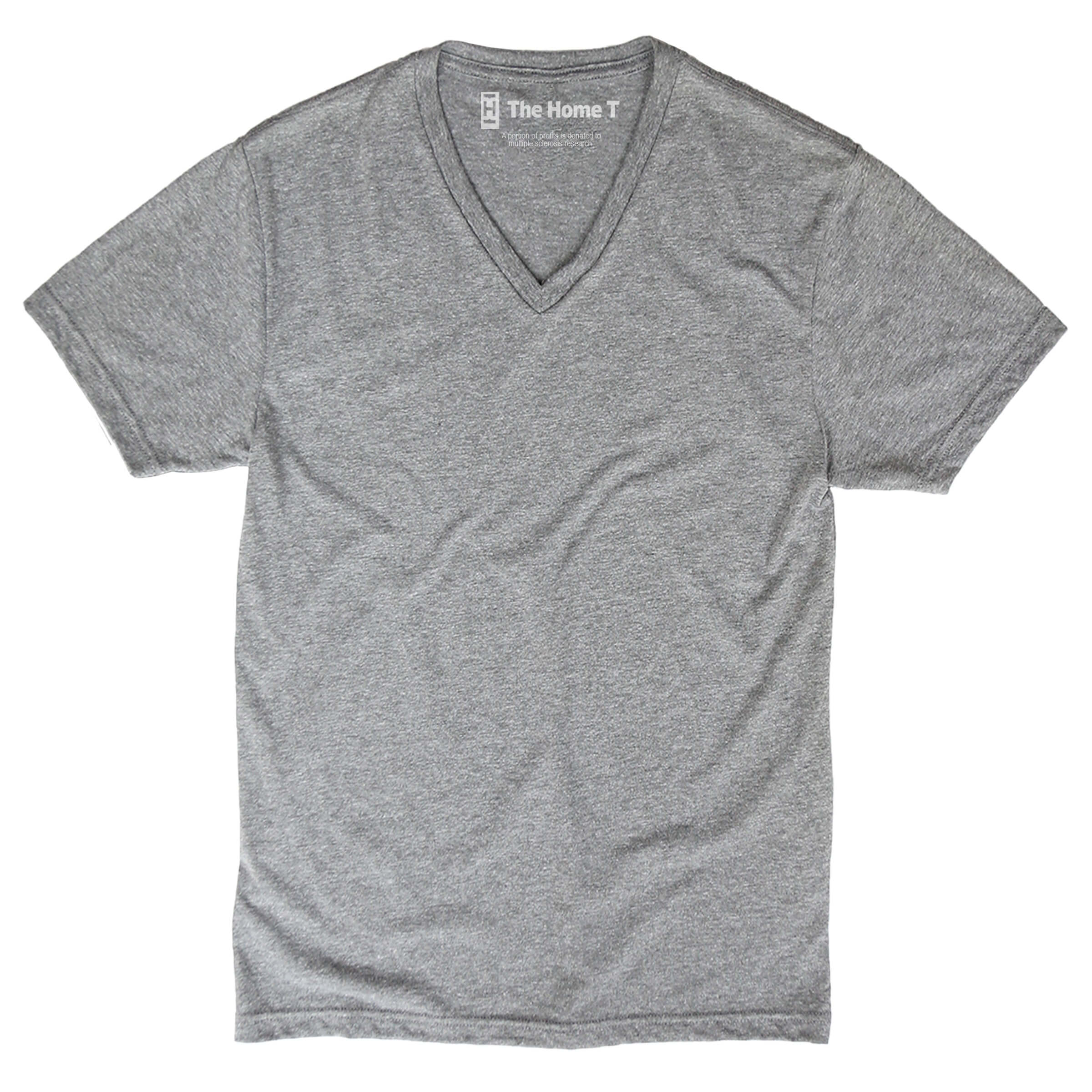 Custom V-Neck T-Shirt The Home T XS Athletic Grey