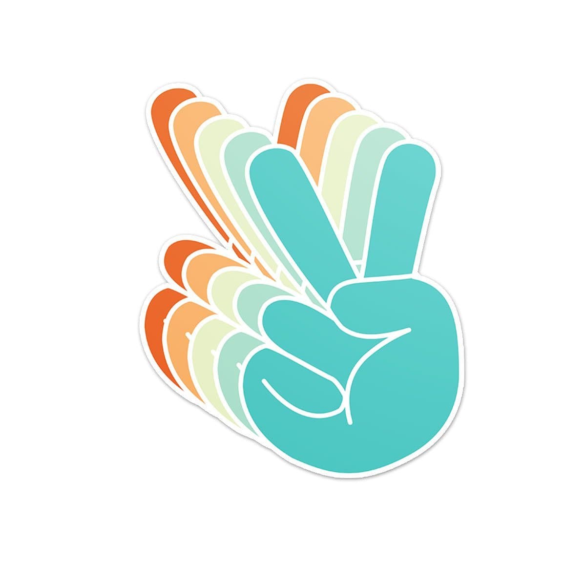 Multicolor Peace Sticker