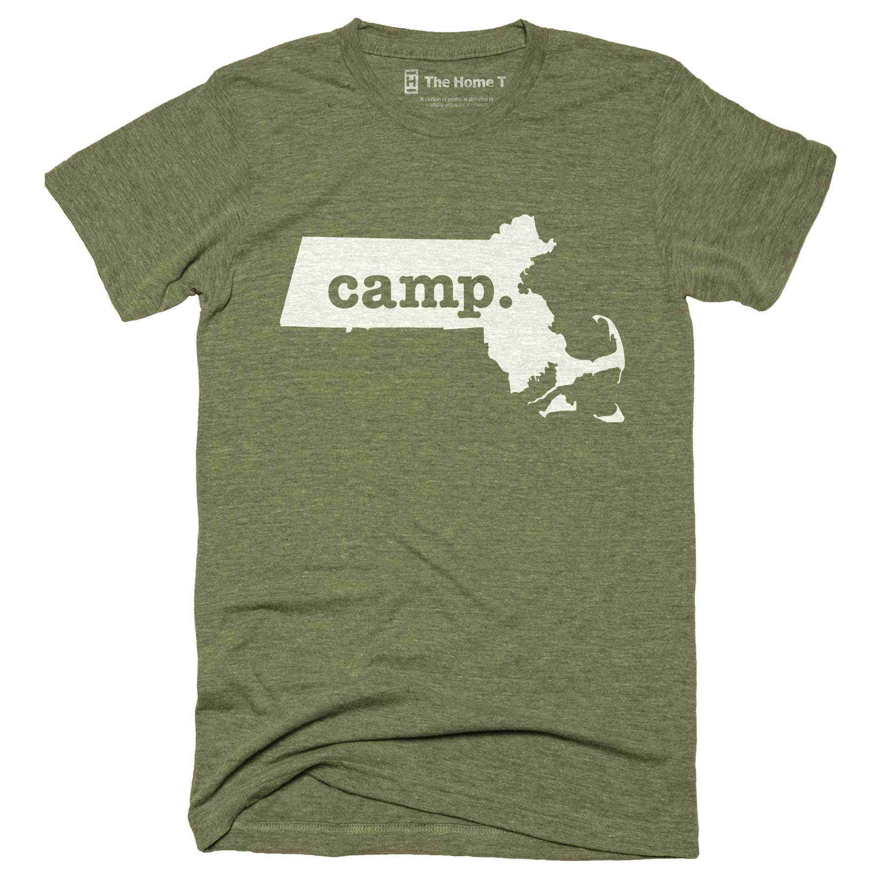 Massachusetts Camp Home T-Shirt Outdoor Collection The Home T XXL Army Green