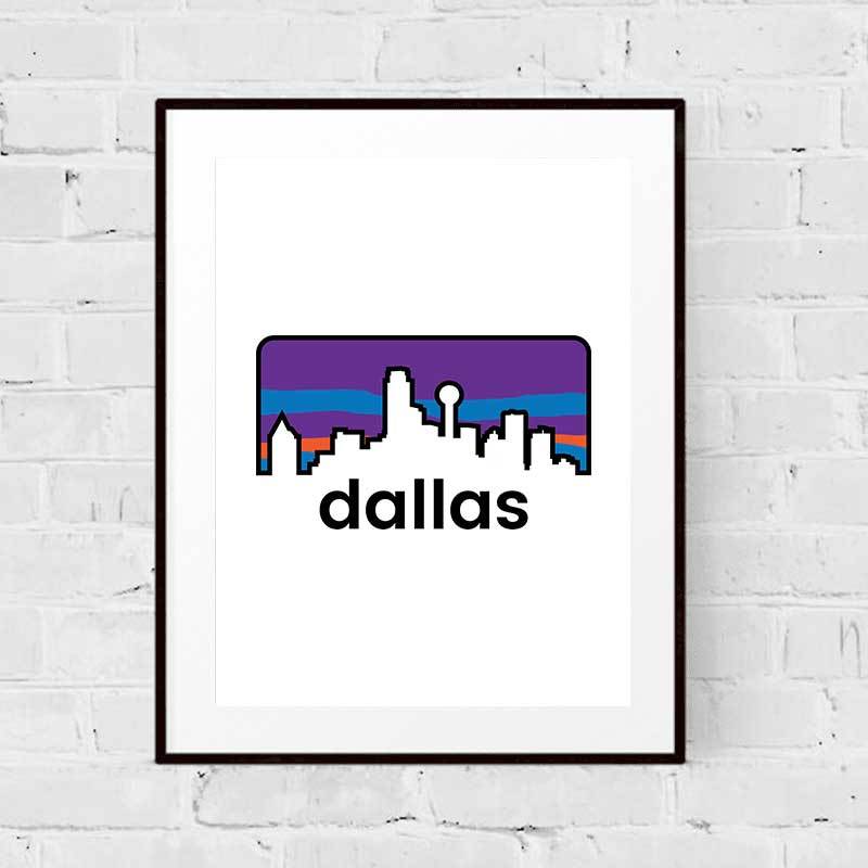 Dallas Skyline Art Print