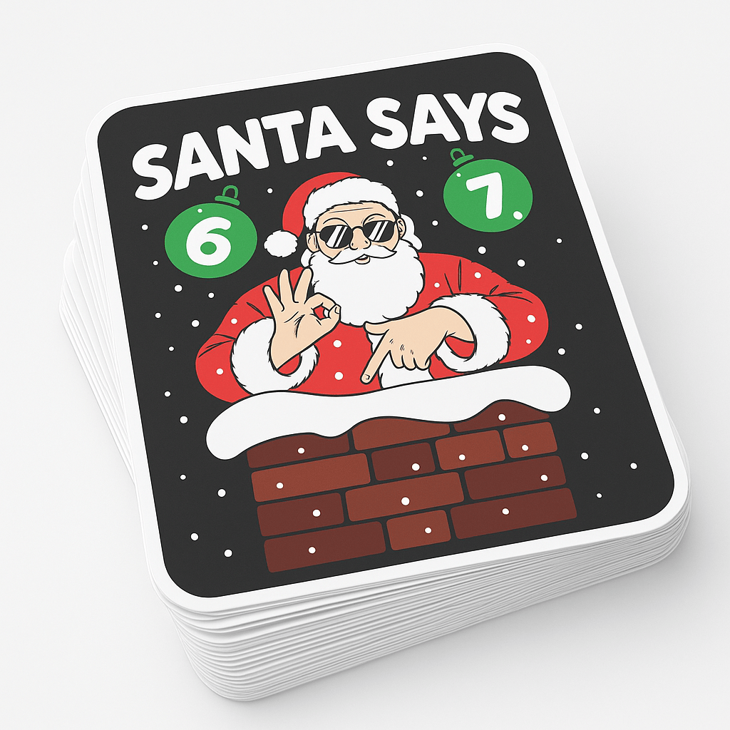 Six Seven Santa Sticker Six Seven Santa Sticker
