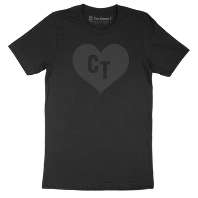 Connecticut Black on Black Heart