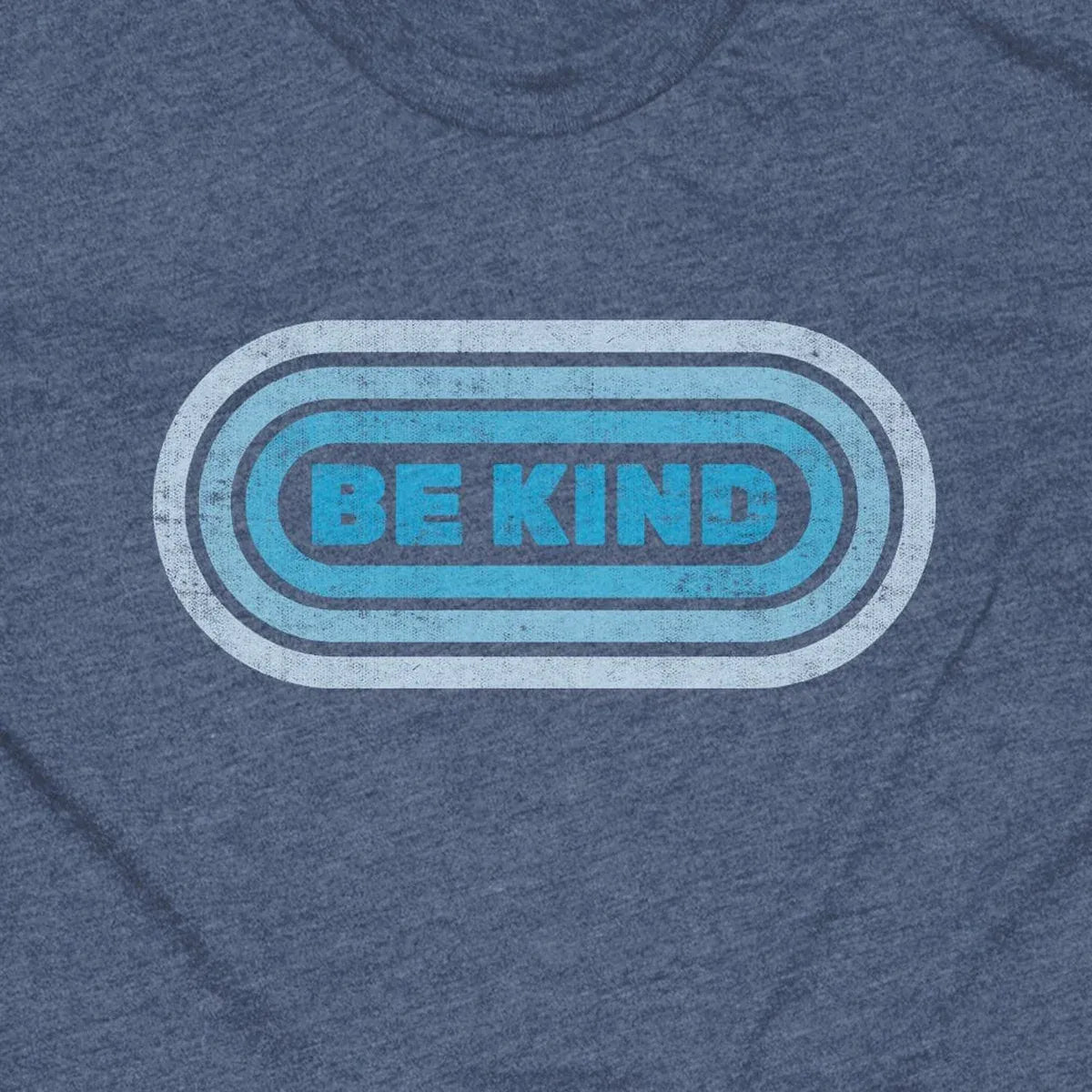 Be Kind Blue Retro design close-up