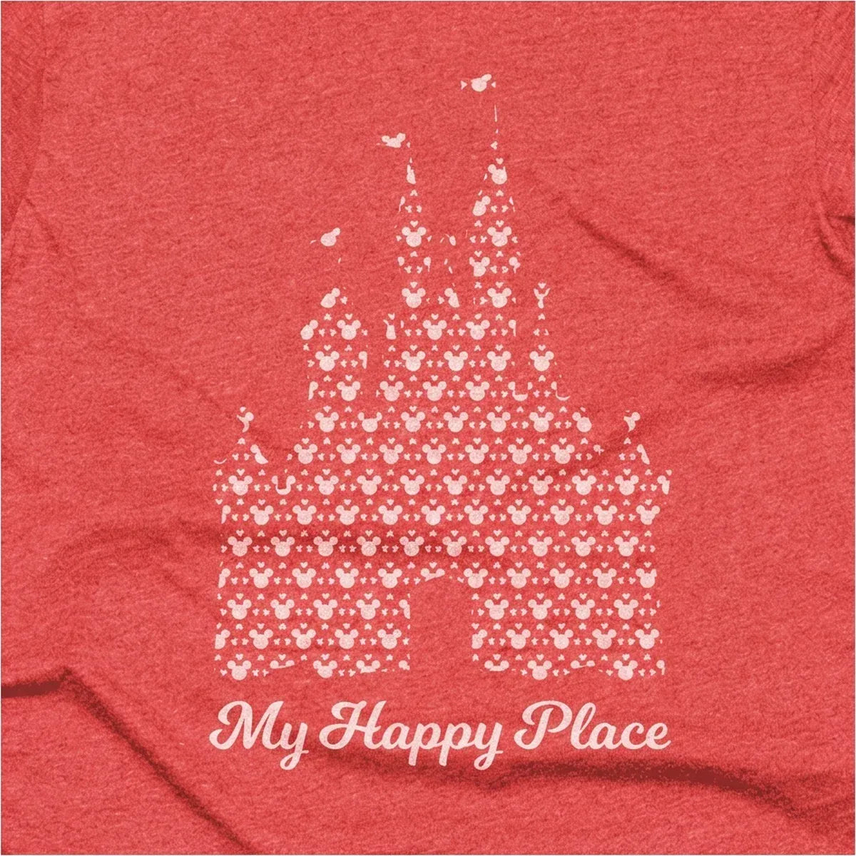 Castle Faces Happy Place design close-up