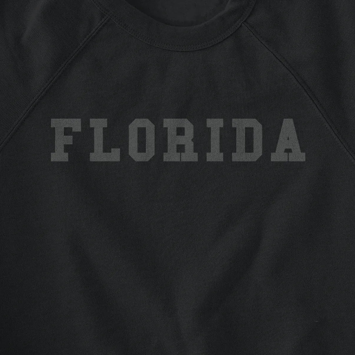 Florida Black on Black design close-up