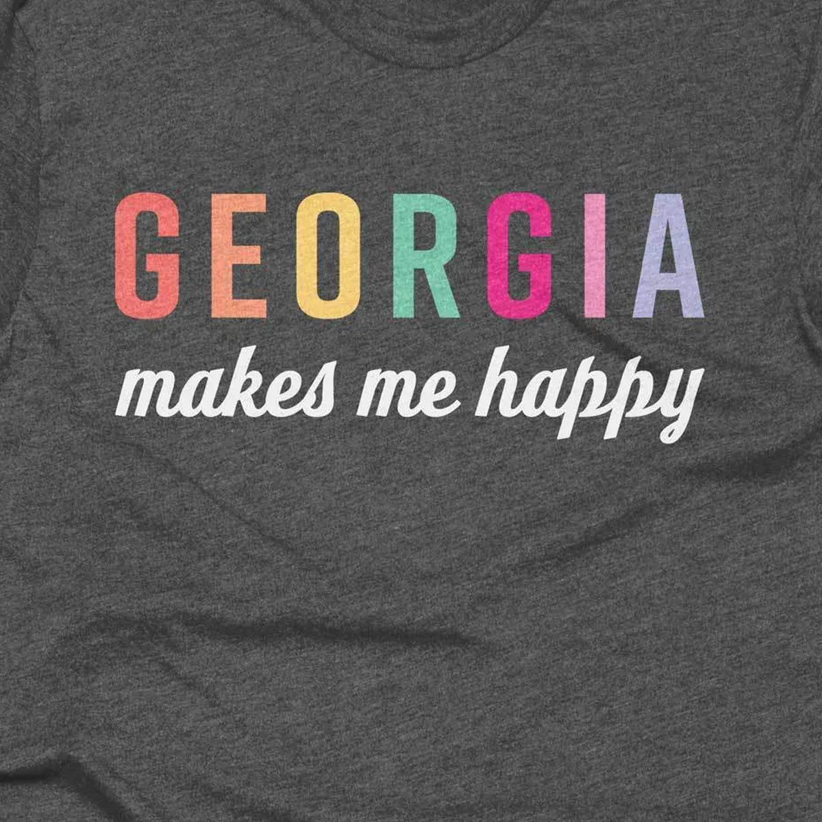 Georgia Makes Me Happy design close-up