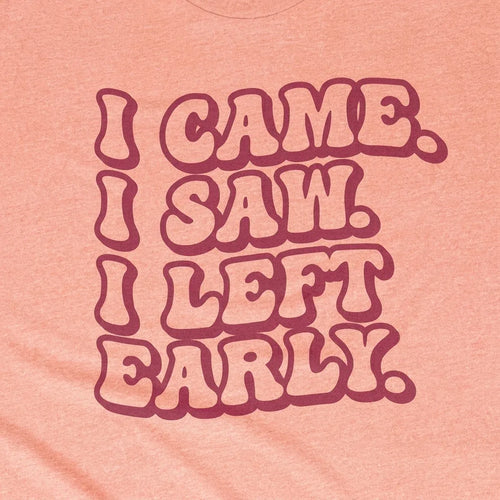 I Came I Saw I Left Early