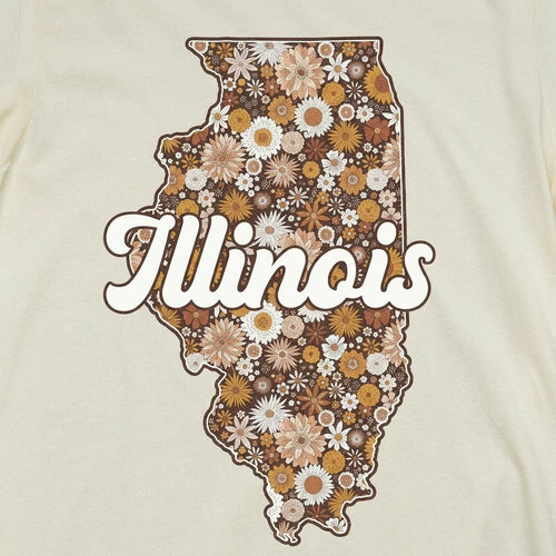 Retro Floral Illinois