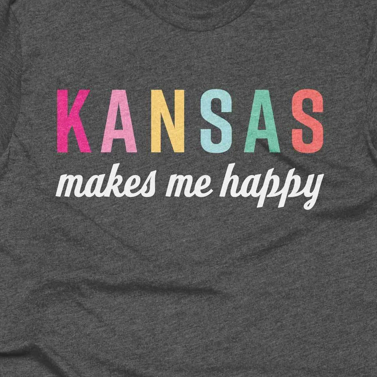 Kansas Makes Me Happy design close-up