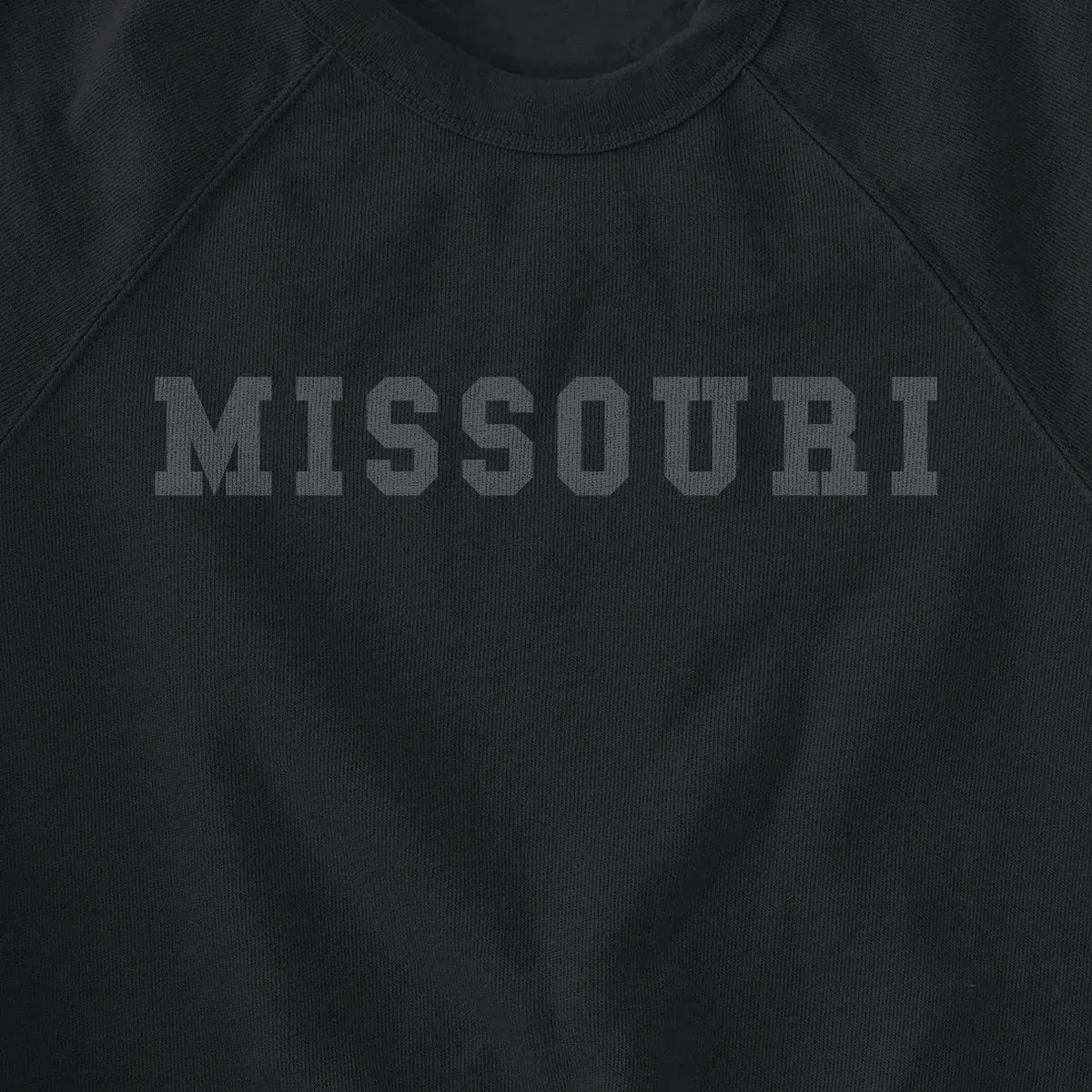 Missouri Black on Black design close-up