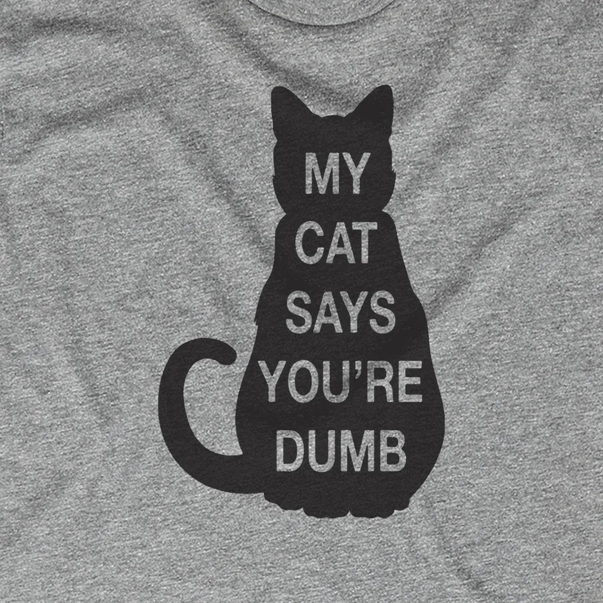 My Cat Says You're Dumb design close-up
