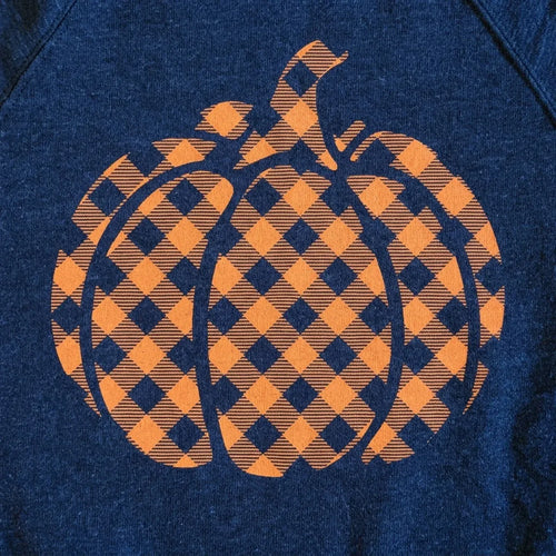Navy Pumpkin Plaid