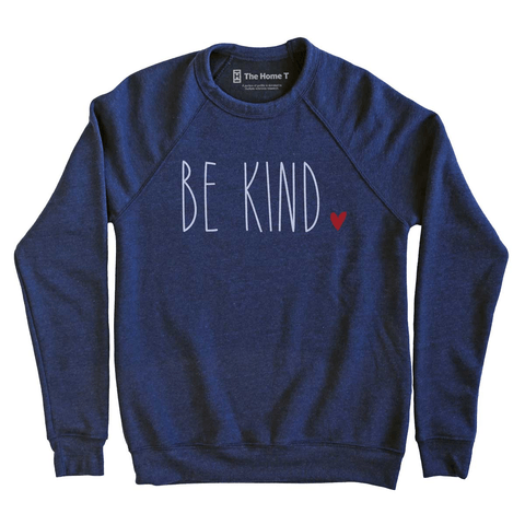Be Kind Heart Sweatshirt The Home T XS Midnight Blue