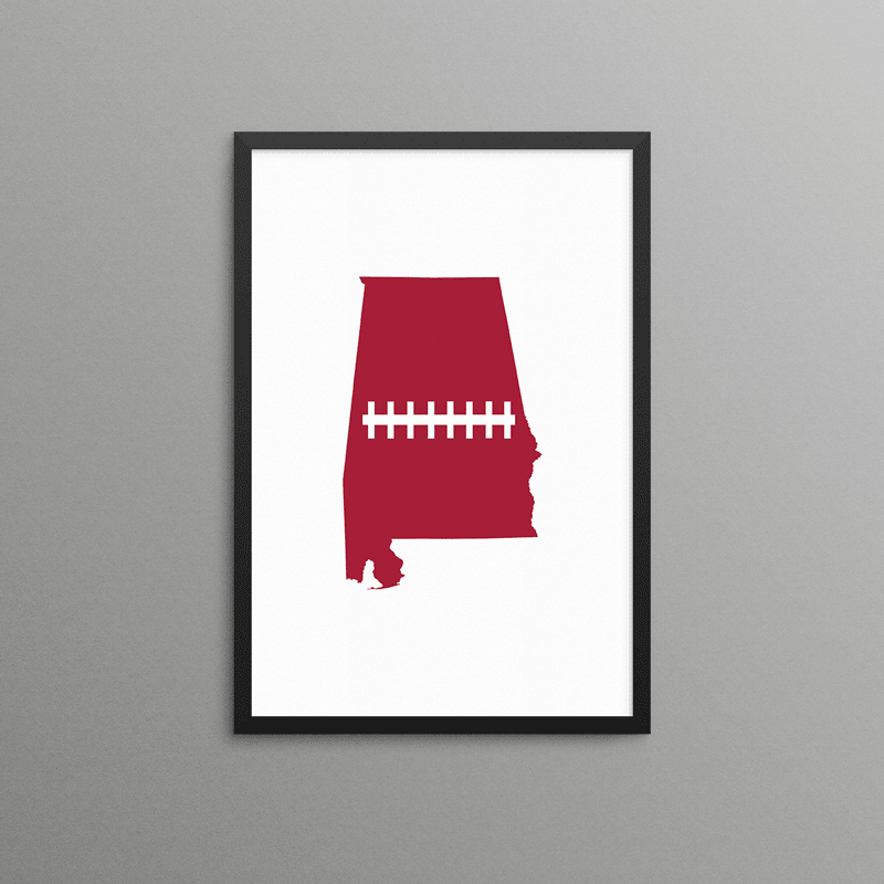 Alabama Football Print