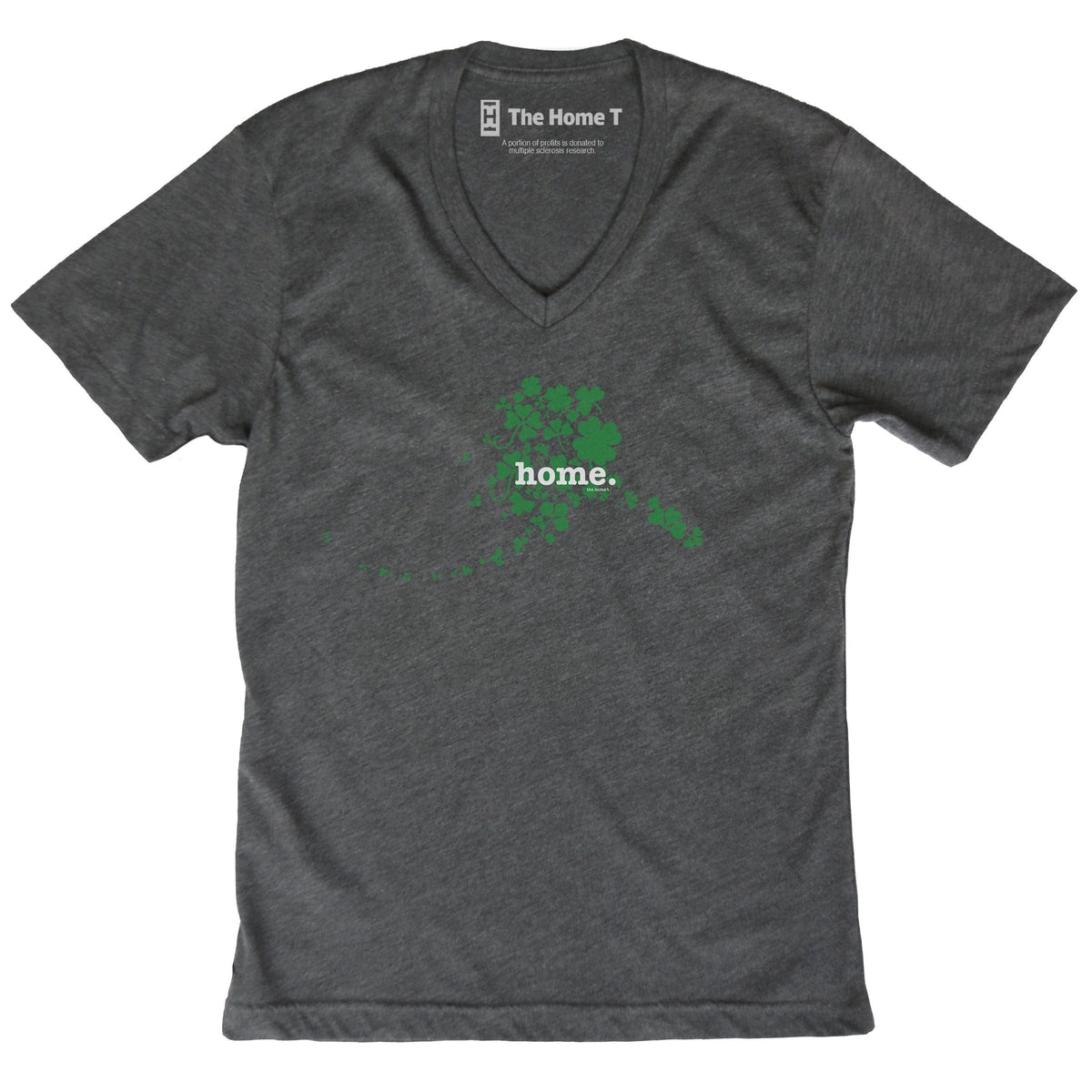 Alaska Clover Dark Grey V Neck