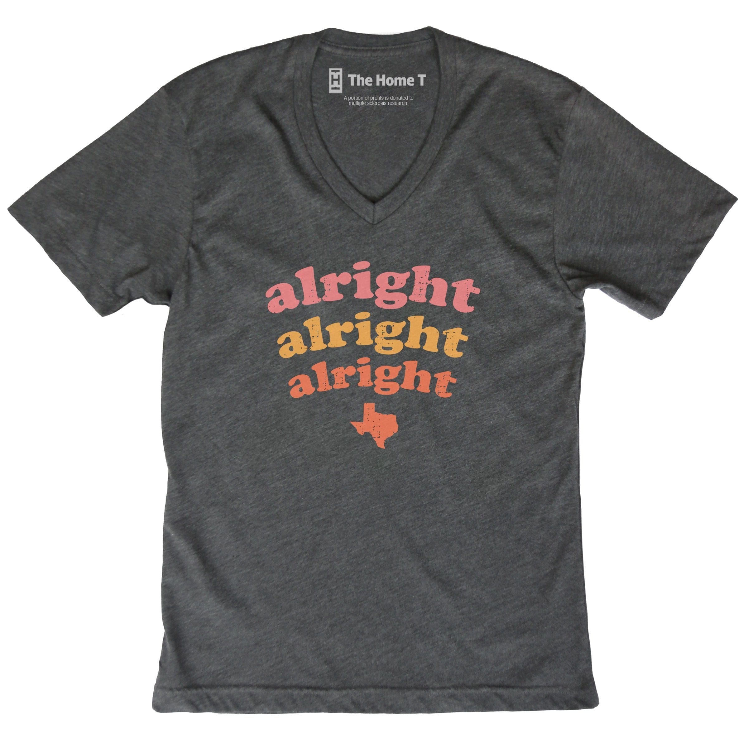 Alright Alright Alright Texas. Dark Grey V-Neck