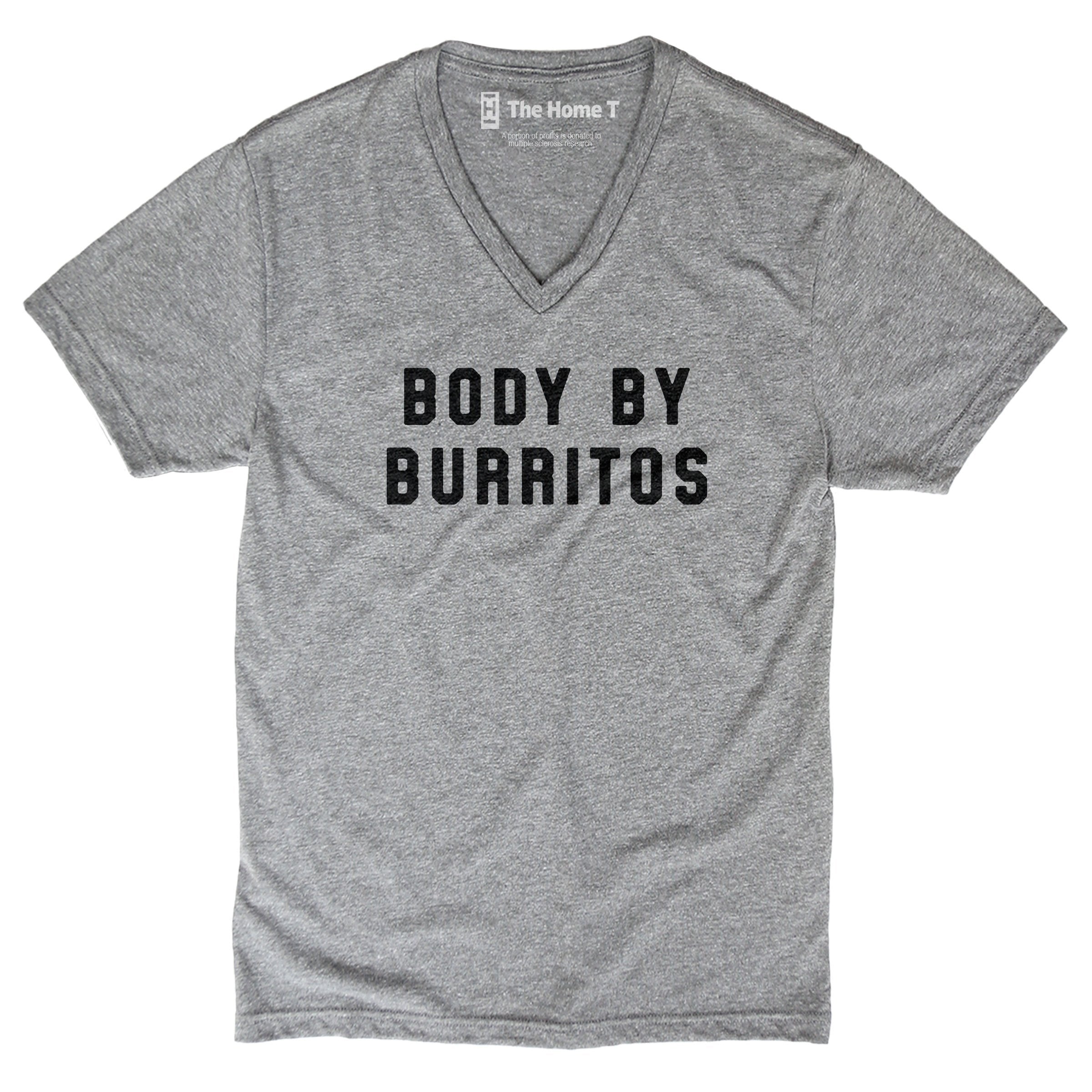 Body By Burritos Athletic Grey V-Neck
