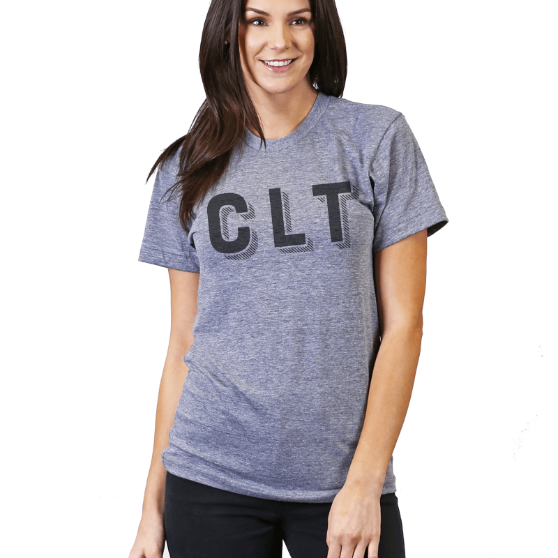 Charlotte Retro Initials Charlotte NC T-SHIRT Retro Initials