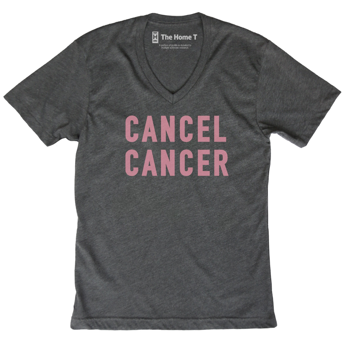 Cancel Cancer The Home T XS V-Neck Dark Grey