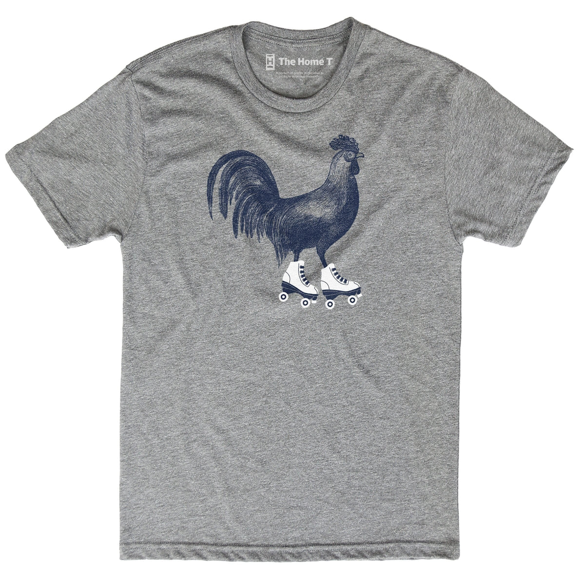 Roller Skating Chicken Athletic Grey Crewneck