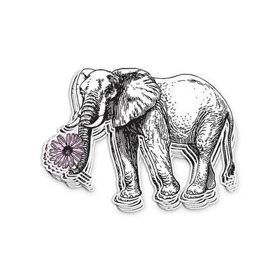 Elephant Flower Sticker