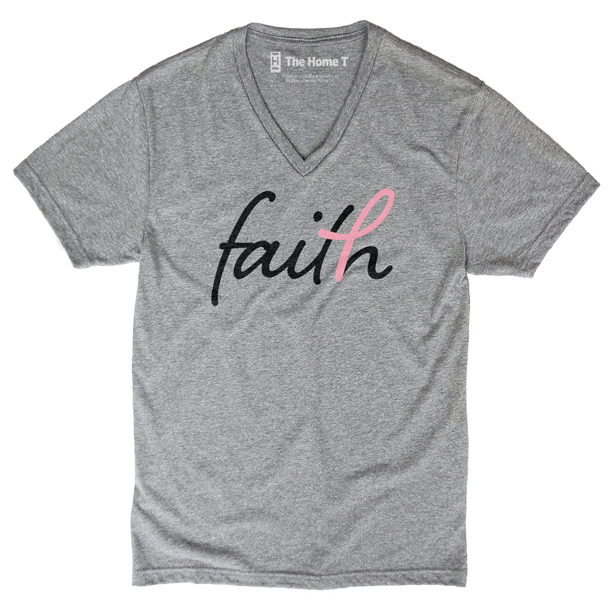 Faith Breast Cancer Awareness The Home T XS V-Neck