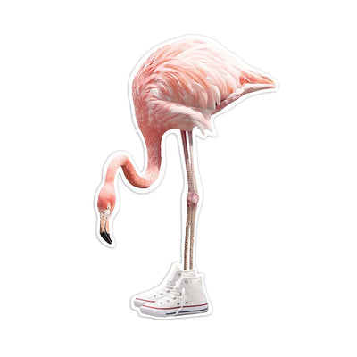 Flamingo Kicks Sticker