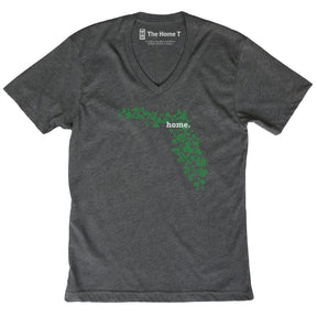 Florida Clover Dark Grey V Neck