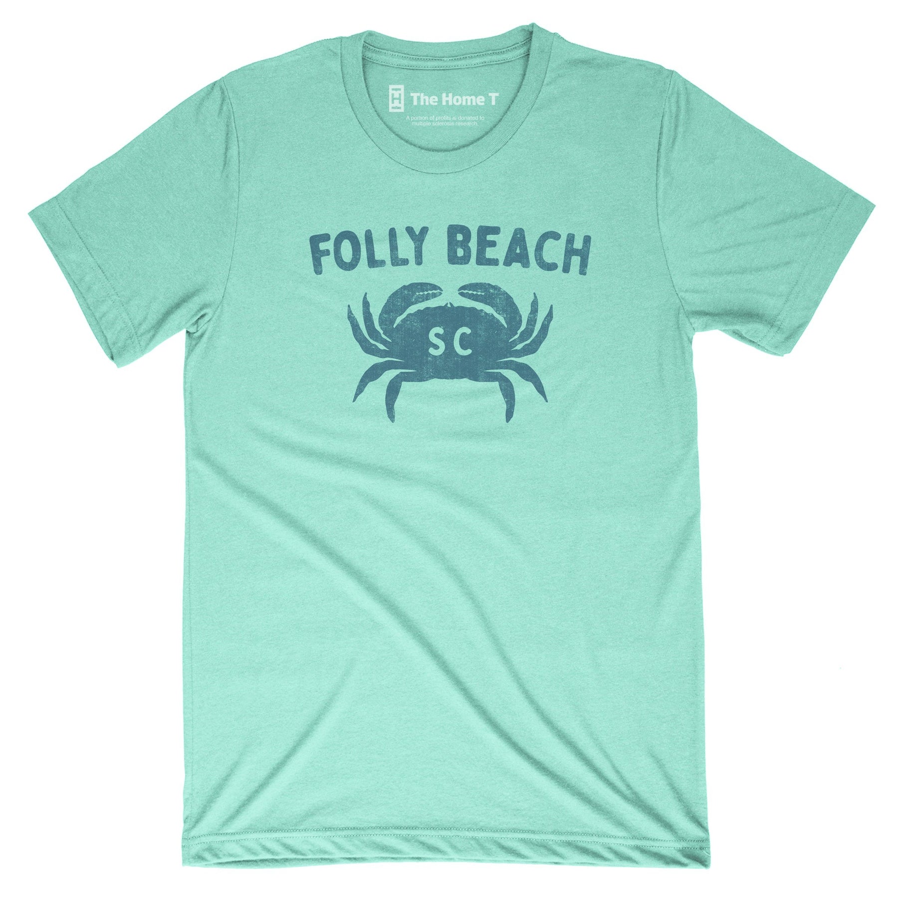 Folly Beach Crab Mint Crewneck