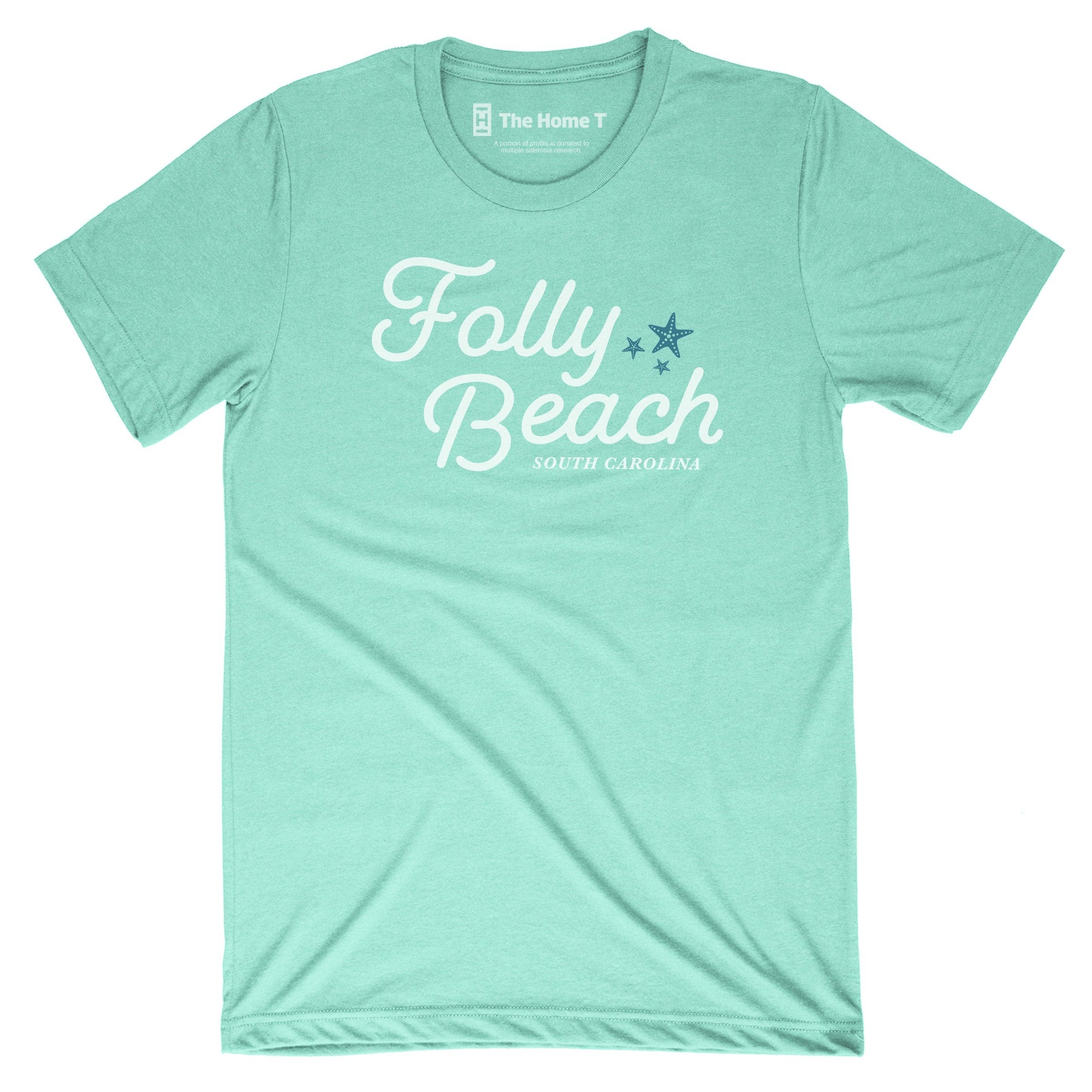 Folly Beach - Script Mint Crewneck