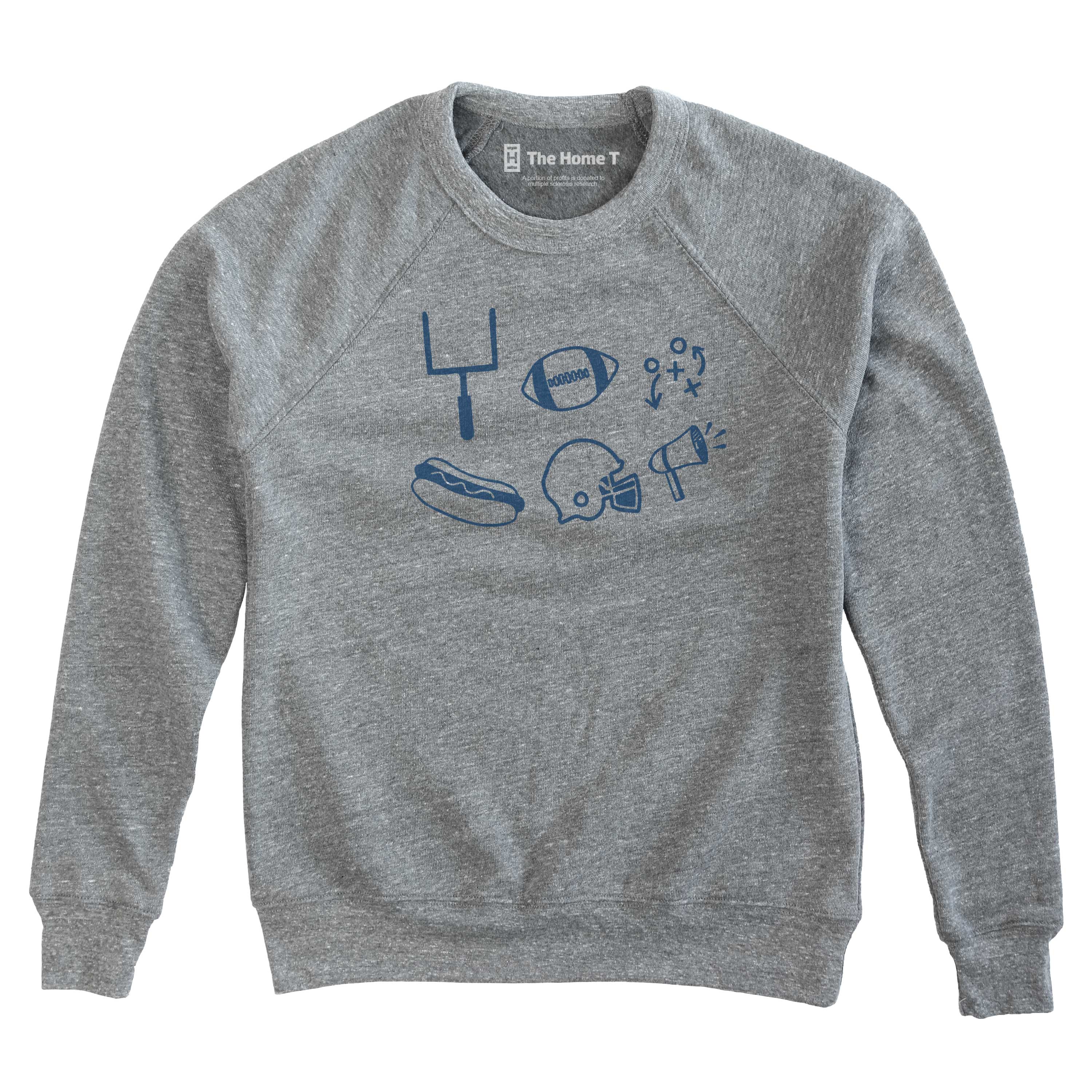 Football Icons Athletic Grey Sweatshirt