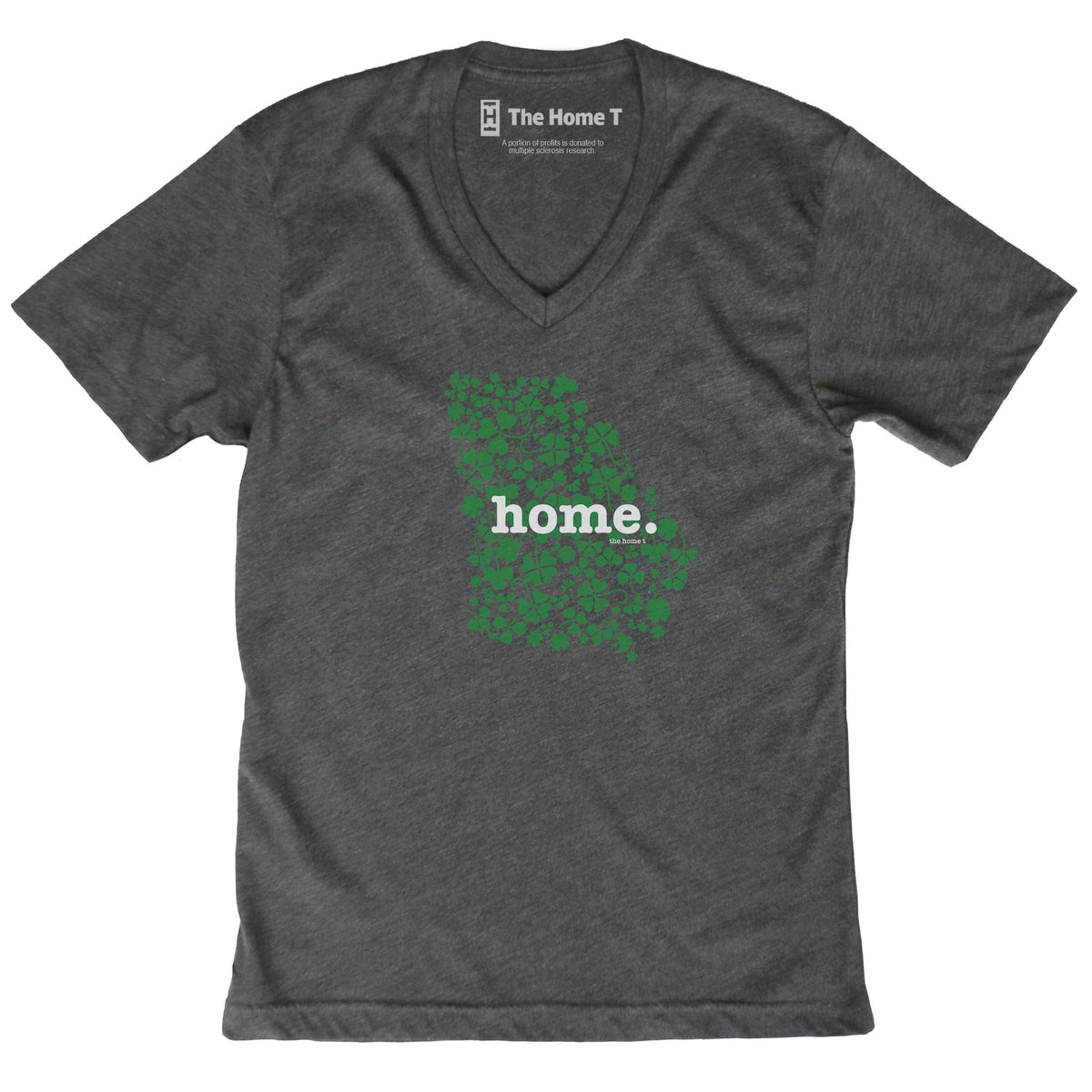 Georgia Clover Dark Grey V Neck