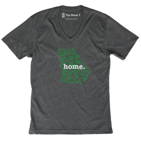 Georgia Clover Dark Grey V Neck