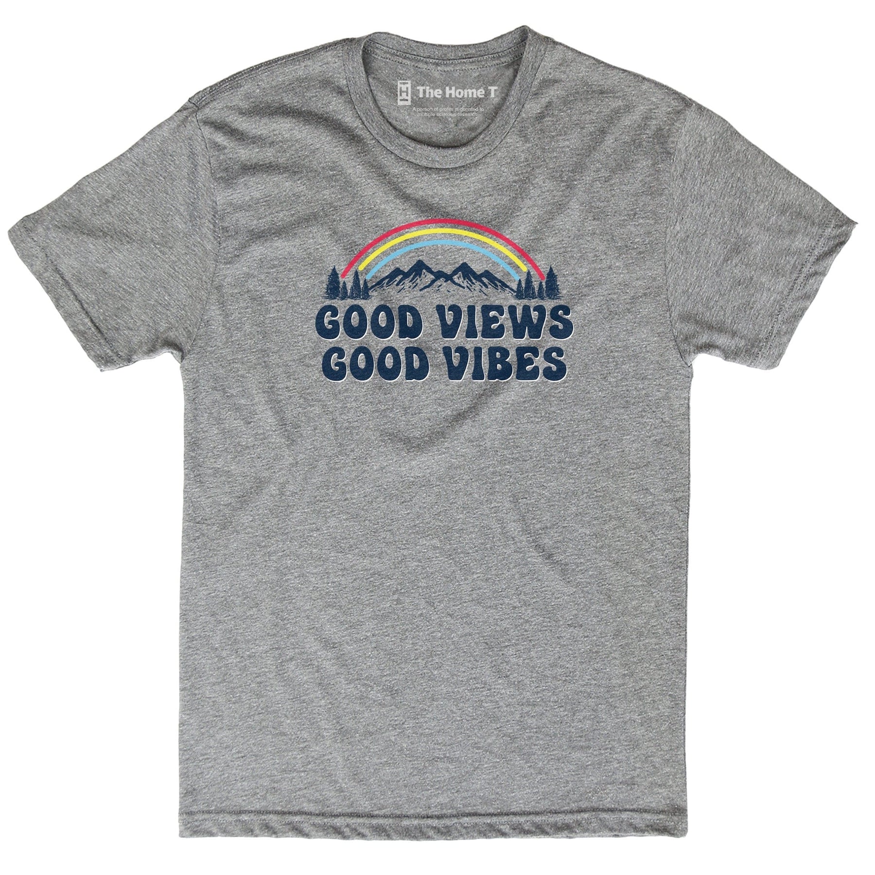 Good Views, Good Vibes Athletic Grey Crewneck