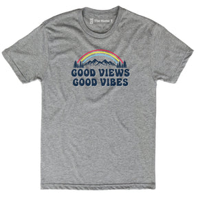 Good Views, Good Vibes Athletic Grey Crewneck