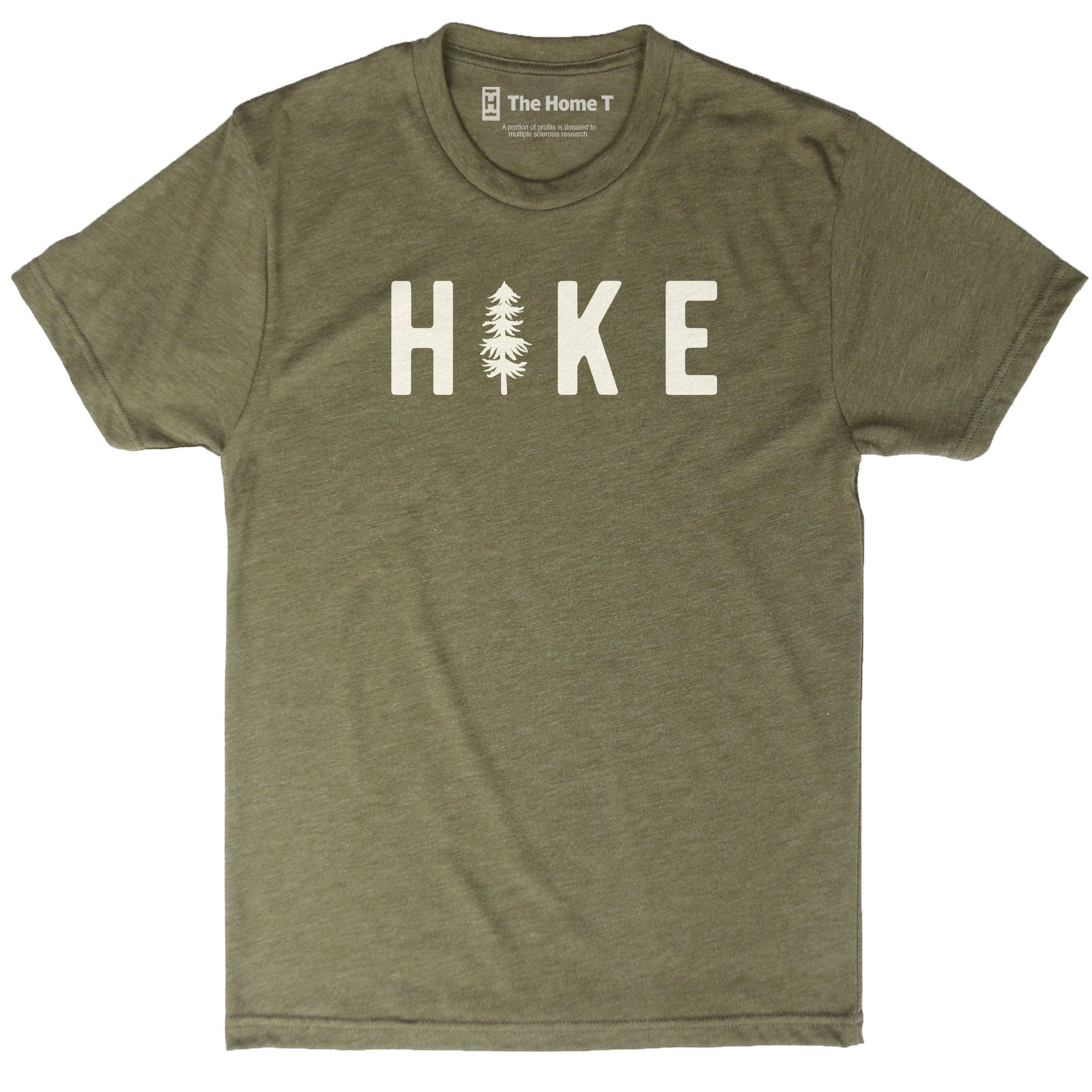 Hike Tree Army Green Crewneck