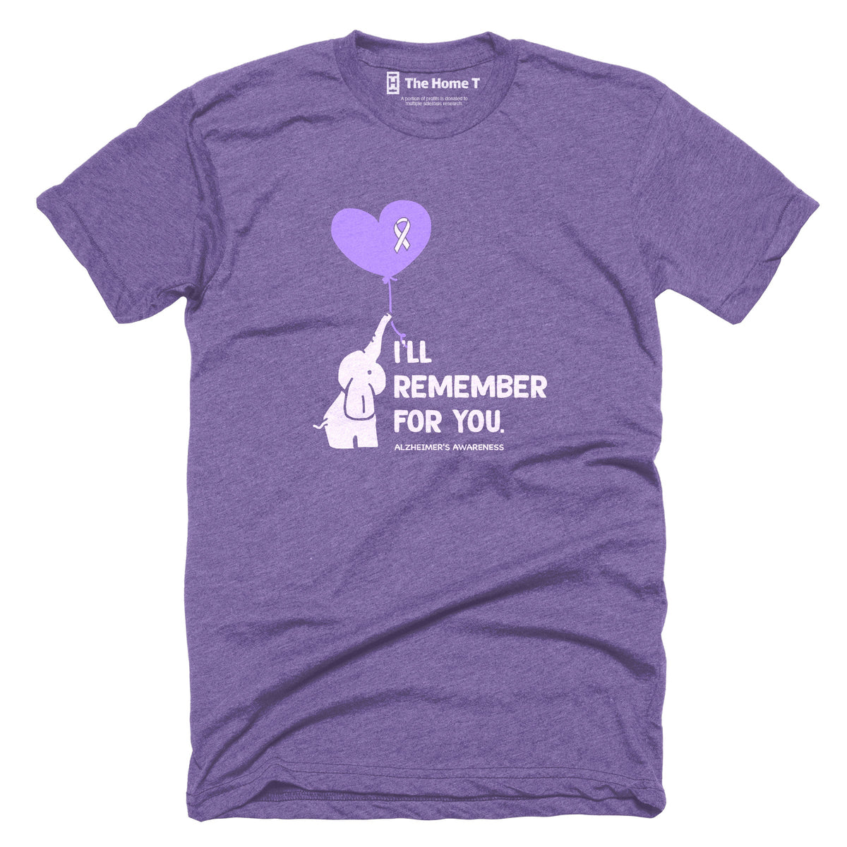 Purple I'll Remember For You Elephant - Alzheimer's