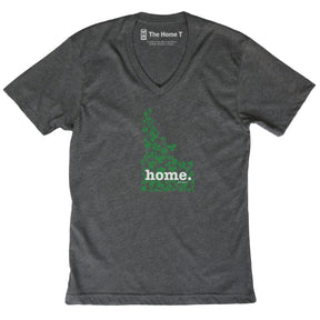 Idaho Clover Dark Grey V Neck