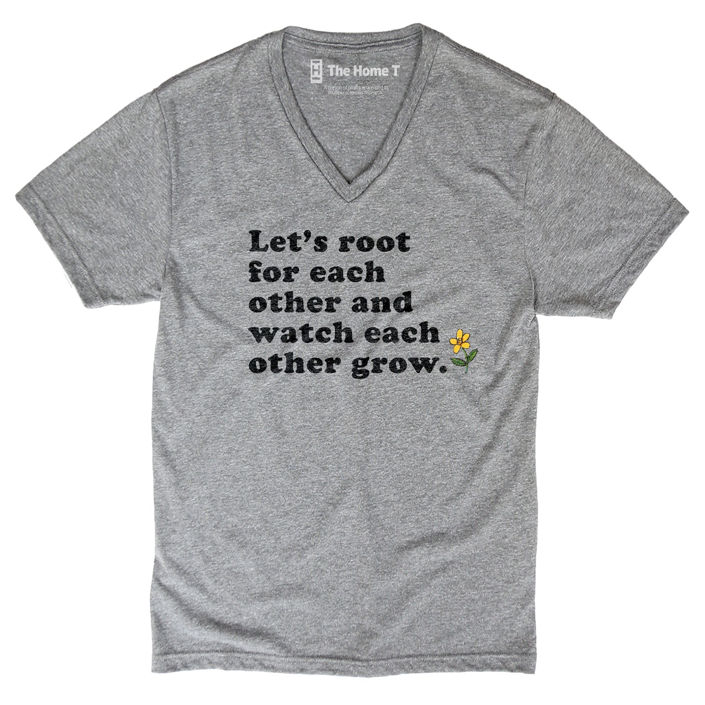 Let's root for each other and watch each other grow. Athletic Grey V-Neck