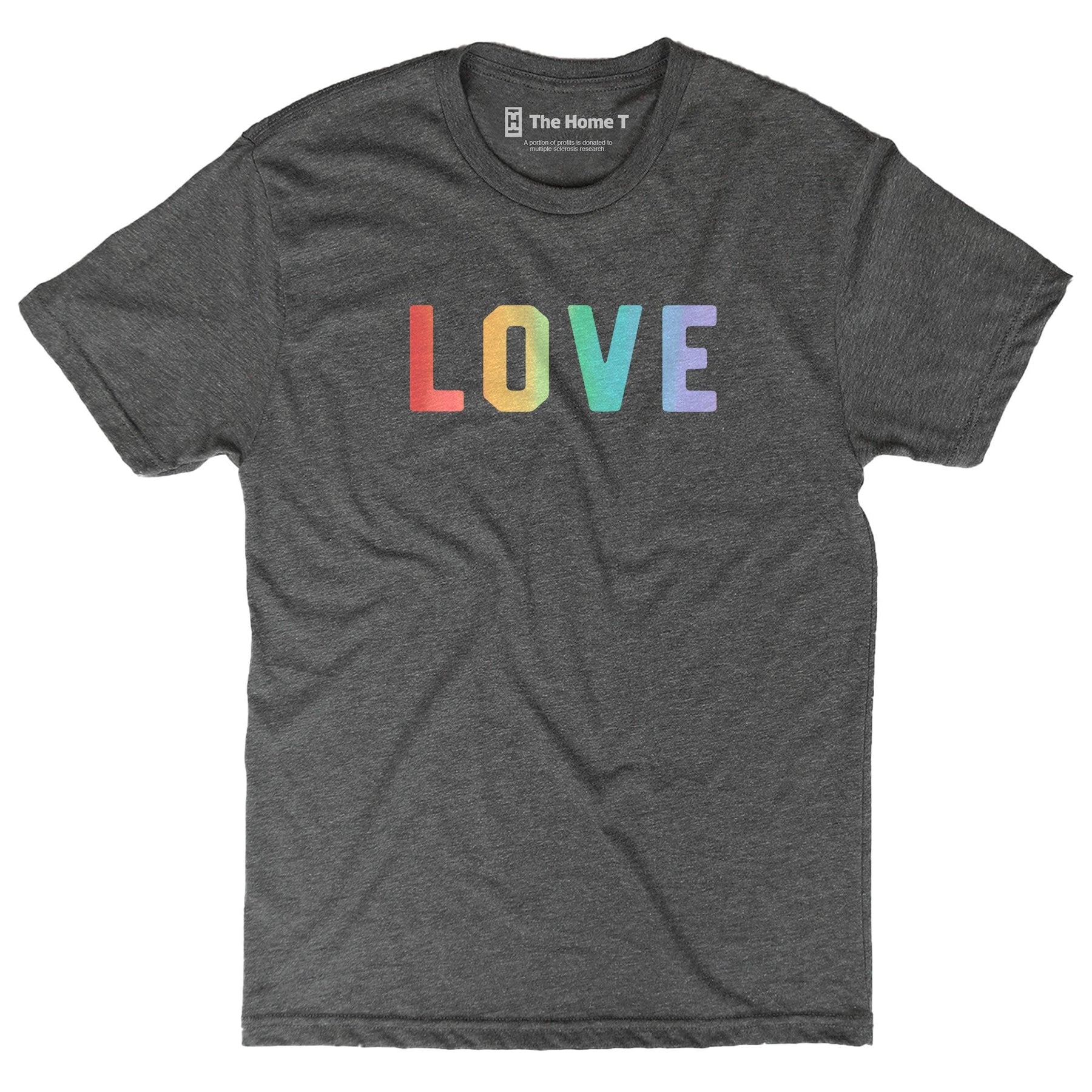 Love gradient dark grey crewneck