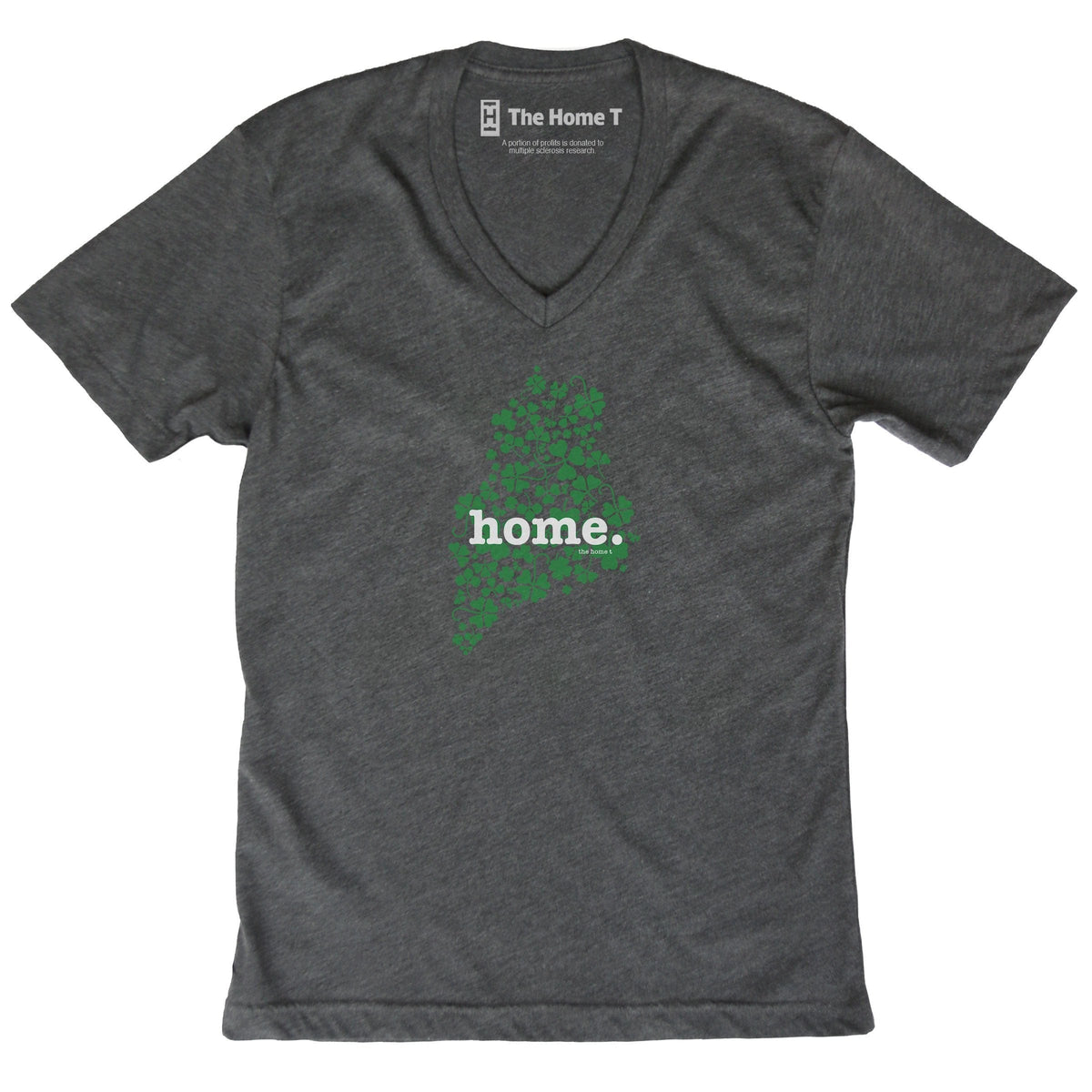 Maine Clover Dark Grey V Neck
