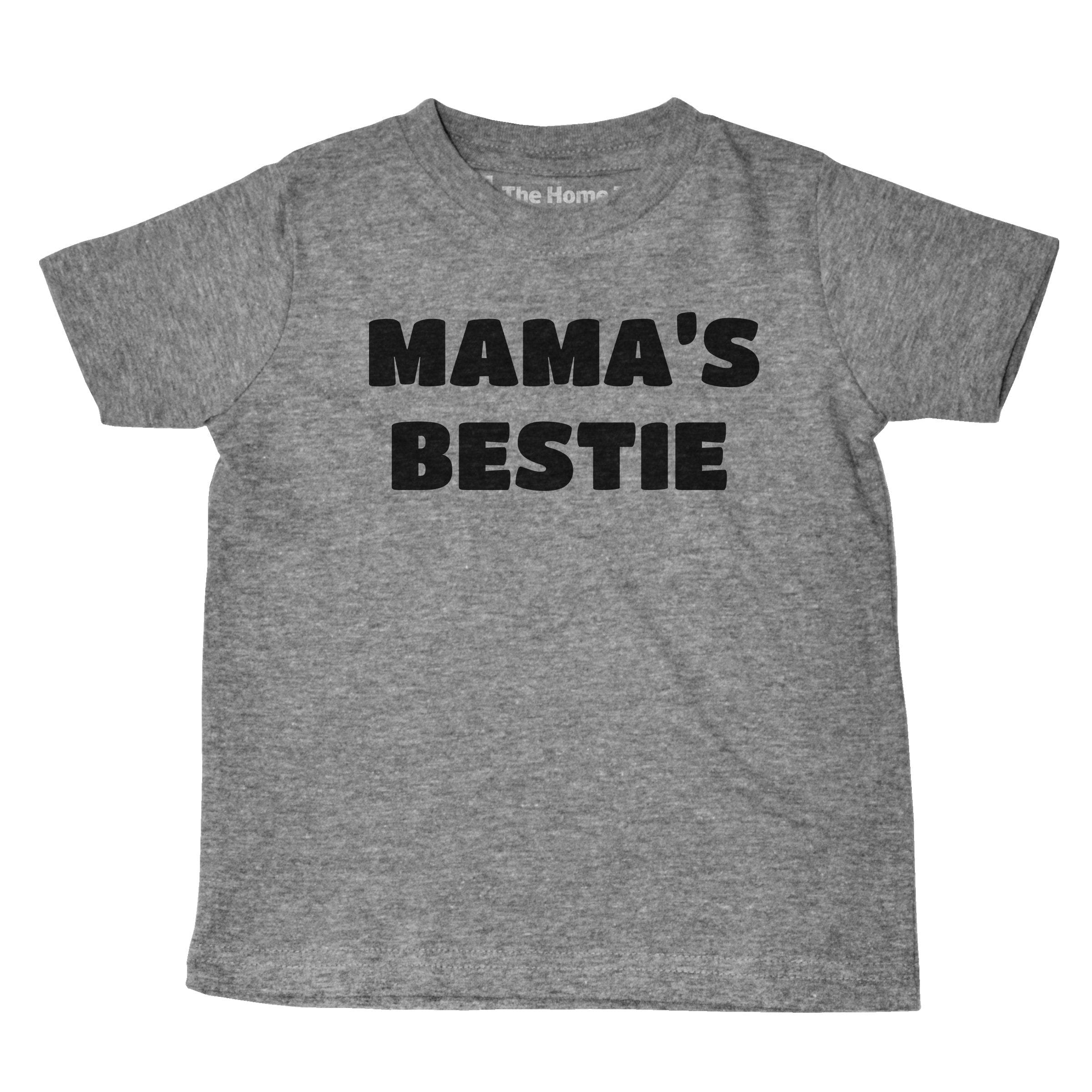 Mama's bestie kids athletic grey crewneck