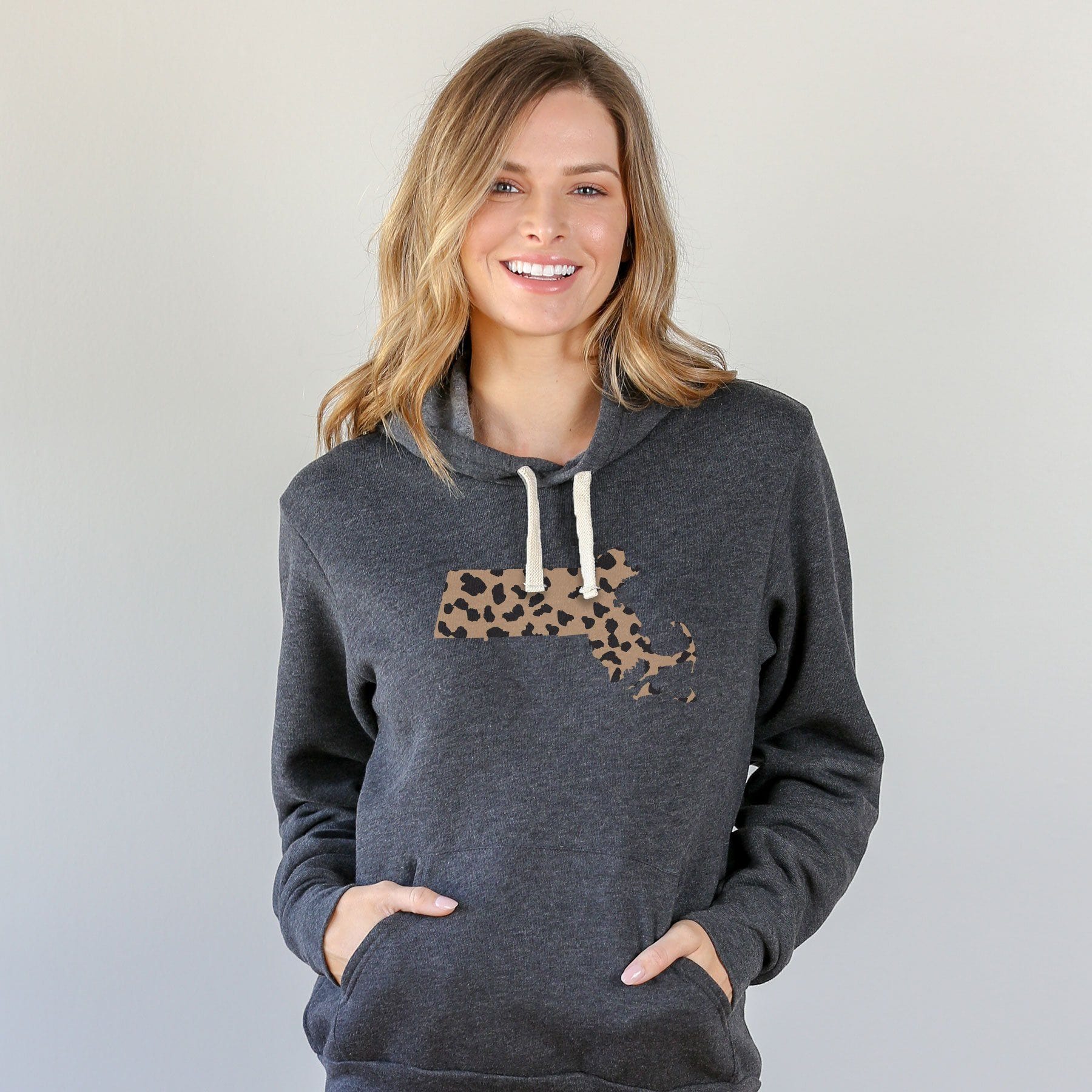 Massachusetts Leopard Pattern Hoodie