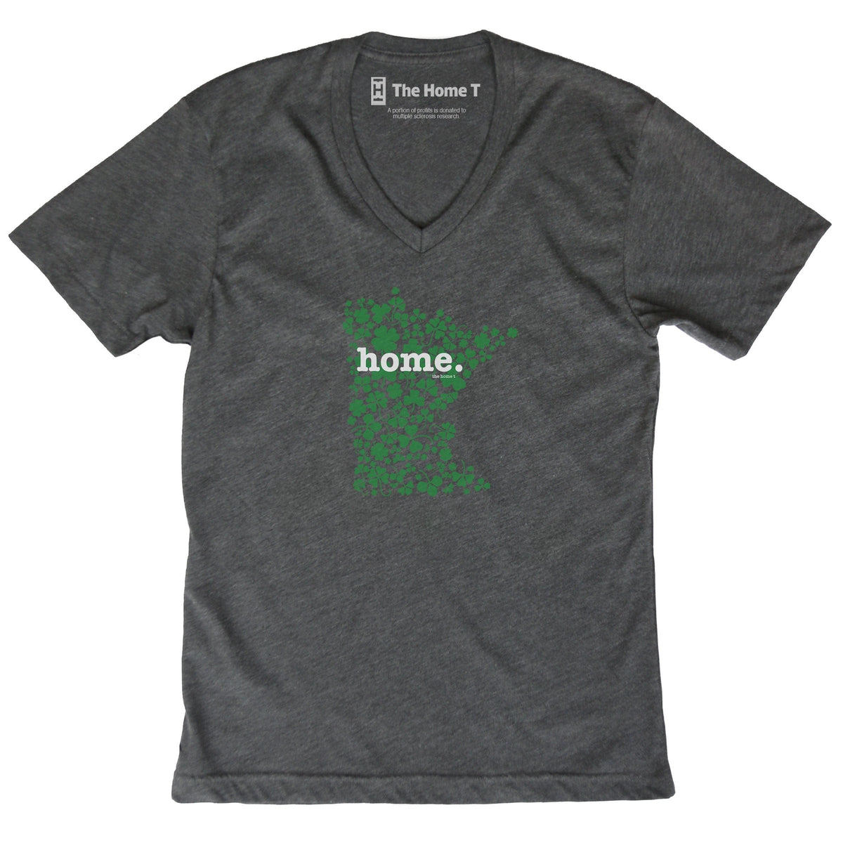 Minnesota Clover Dark grey V Neck