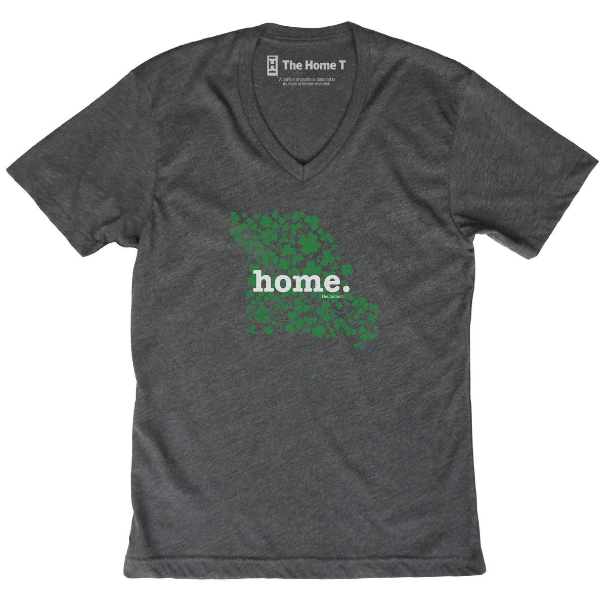 Missouri Clover Dark Grey V Neck